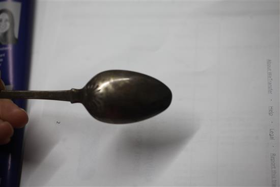 A part canteen of George III/George IV silver fiddle and shell pattern flatware by Josiah & George Piercy and George Piercy,